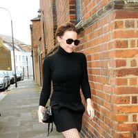 Kylie Minogue arriving at an office wearing a black outfit | Picture 111432